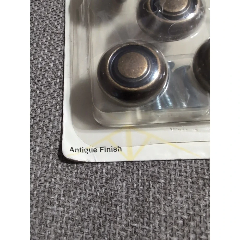 Symmetry Set Of 5 Mushroom Knobs‎ Round Antique Finish